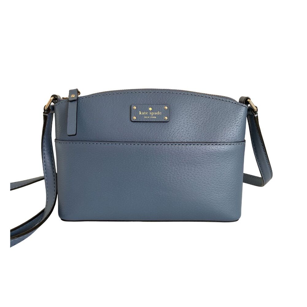 Kate Spade Smoky Blue Crossbody Bag Adjustable Strap Front Pocket